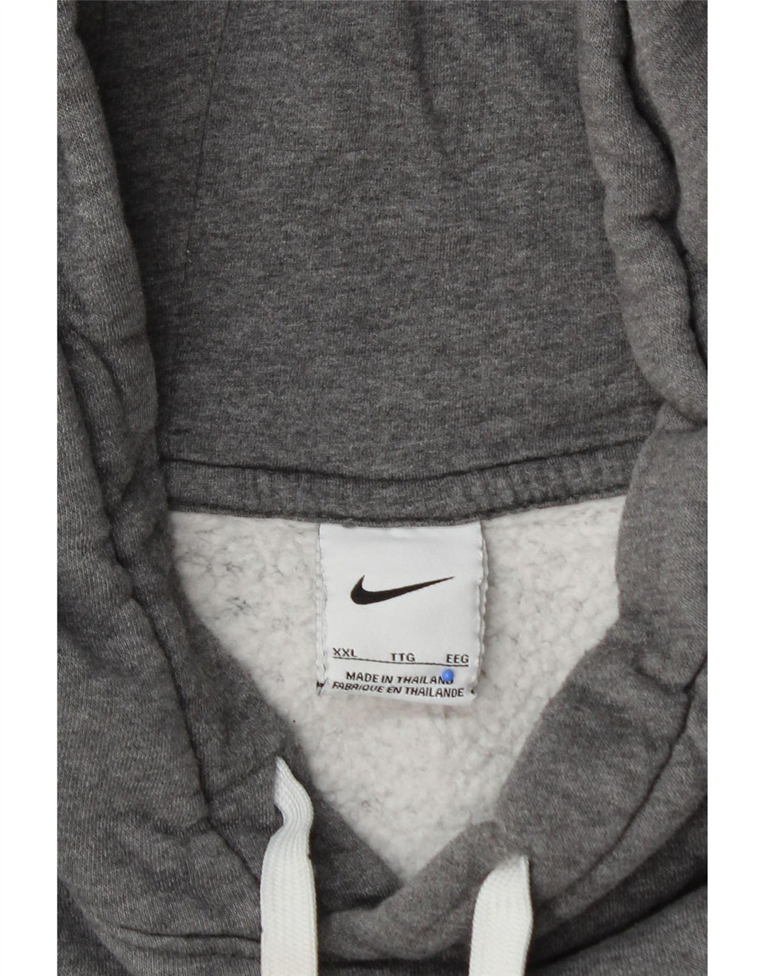 NIKE Mens Hoodie Jumper 2XL Cinza Algodão