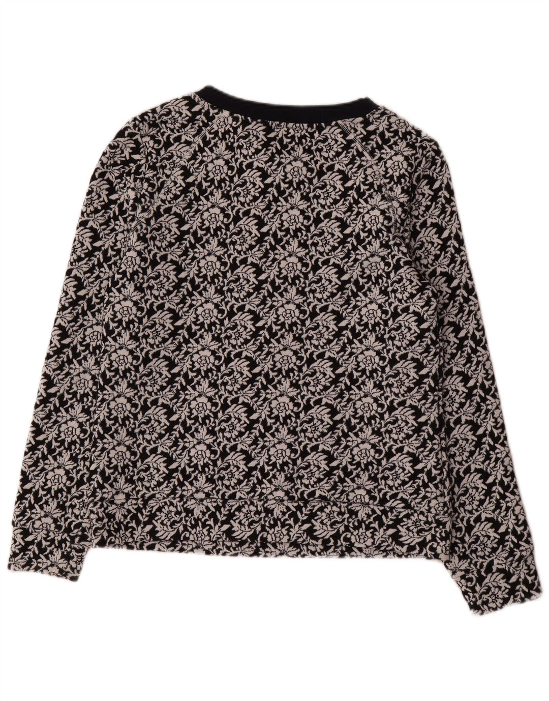 Ted Baker moletom feminino tamanho 2 pequeno algodão floral preto