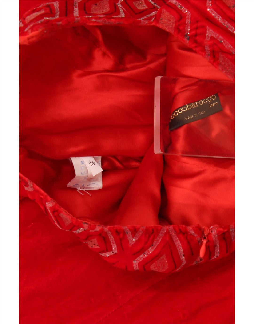 Vestido feminino Roccobarocco sem alças IT 42 Médio Vermelho Argyle/Diamond Viscose