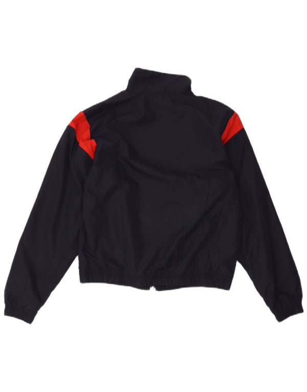 Fila Womens Tracksuit Top Jacket UK 10 Pequeno Azul Marinho Colourblock
