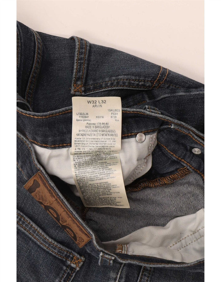 Lee Mens Arvin Slim Jeans W32 L32 Azul Marinho Algodão