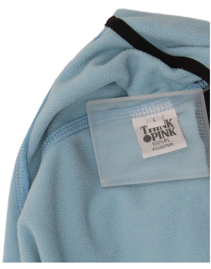 Jaqueta bomber com capuz feminina Think Pink UK 16 grande poliéster azul