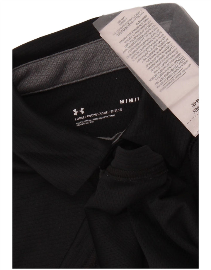 Camisa polo masculina Under Armour poliéster preto médio