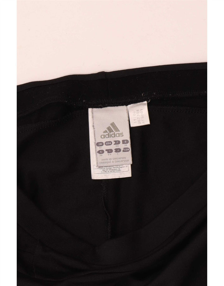 Adidas Womens Capri Calças de treino Reino Unido 12 Médio Preto Nylon