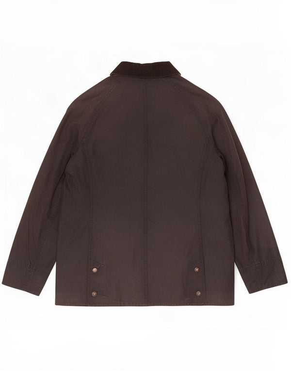 Jaqueta feminina de algodão encerado Barbour UK 10 pequena marrom