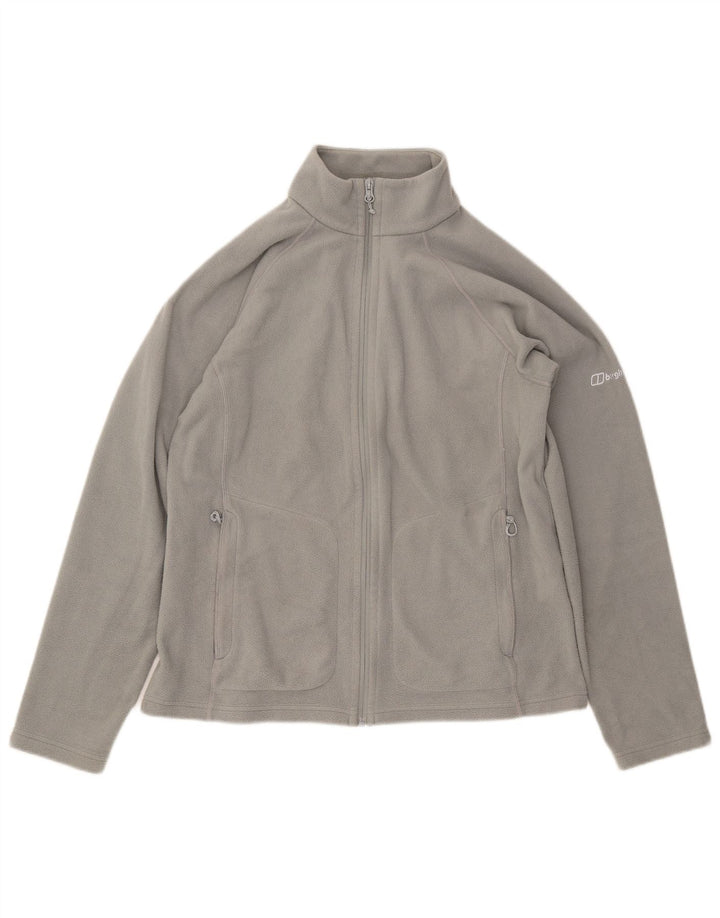 Jaqueta de lã feminina BERGHAUS UK 16 grande poliéster cinza