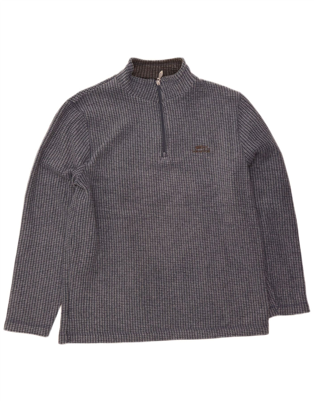 Weird Fish Masculino Zip Neck Fleece Jumper XL Azul Marinho Poliéster