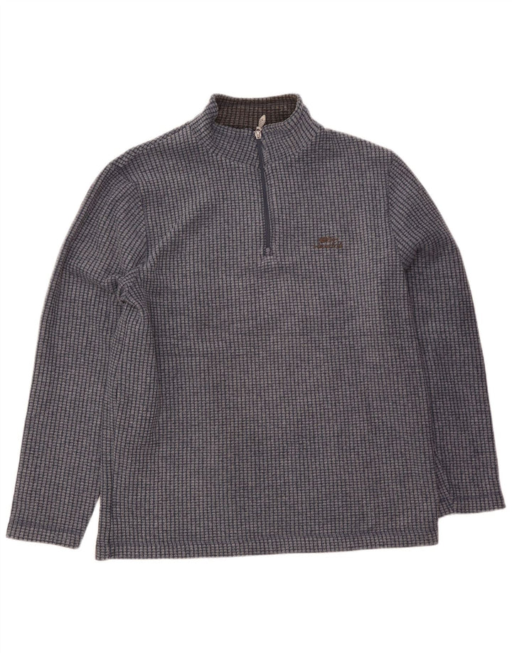 Weird Fish Masculino Zip Neck Fleece Jumper XL Azul Marinho Poliéster