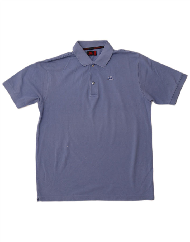Camisa polo masculina KAPPA algodão azul médio