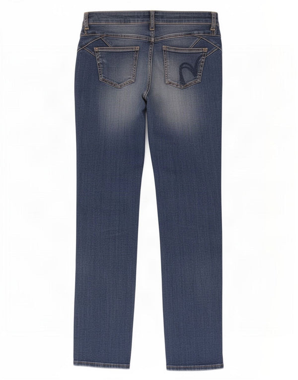 Calça jeans feminina Marks & Spencer Per Una Straight UK 8 pequena W30 L29 azul