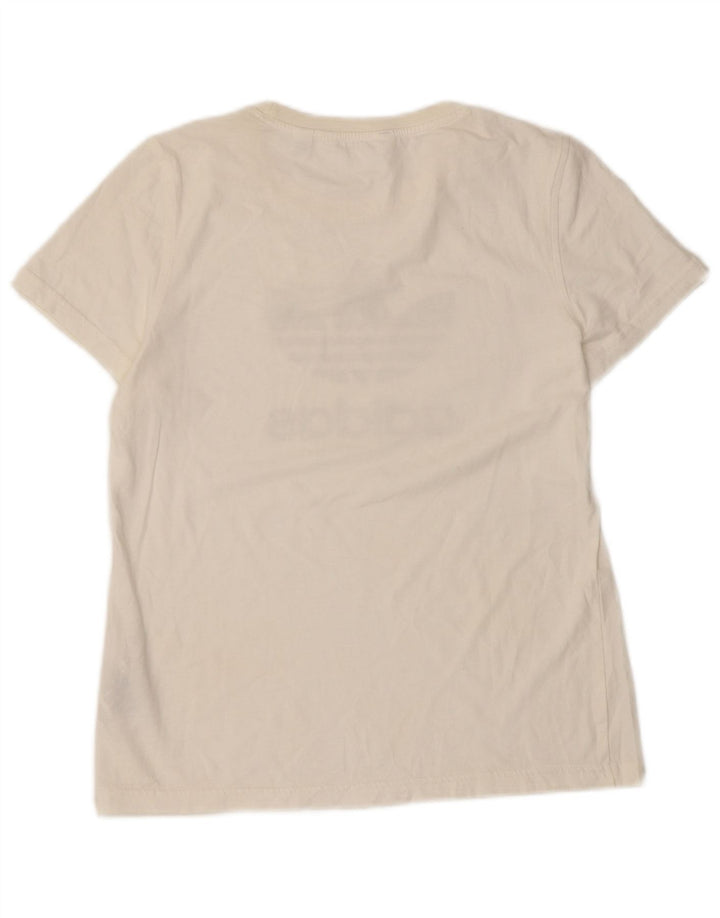 Camiseta Adidas Feminina Graphic Top UK 14 Médio Algodão Branco