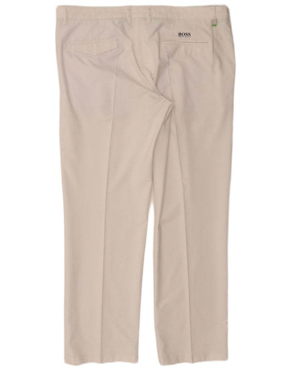 Calça Chino Masculina Slim Fit Hugo Boss IT 56 3XL W40 L30 Poliéster Branco