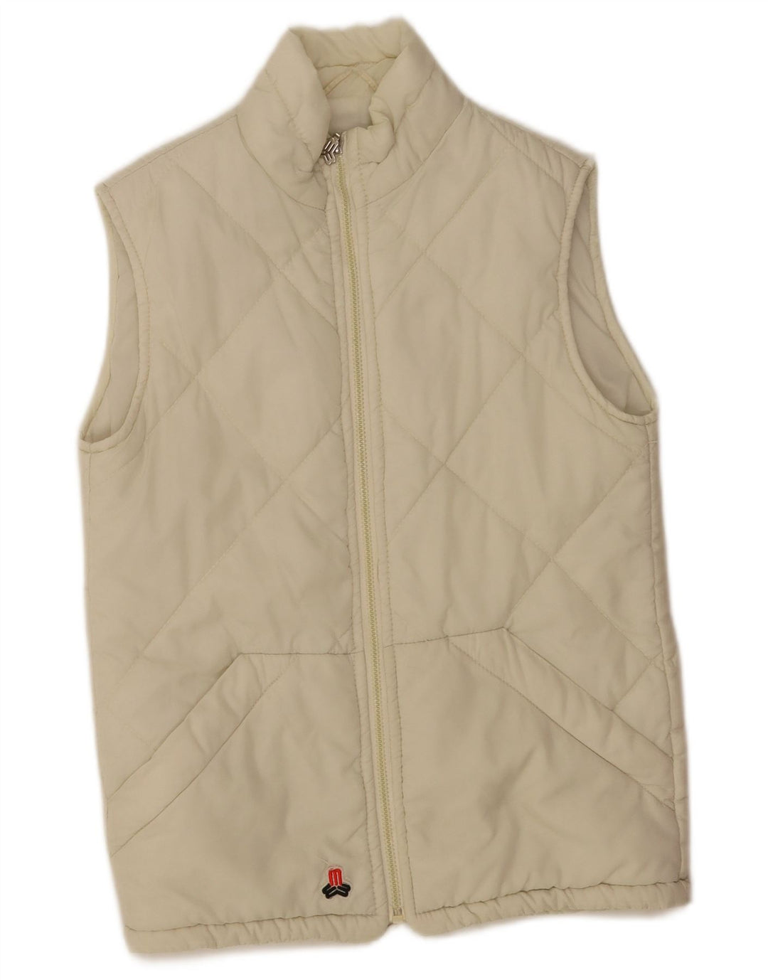 Colete acolchoado grande feminino Maul UK 6 XS off white poliamida