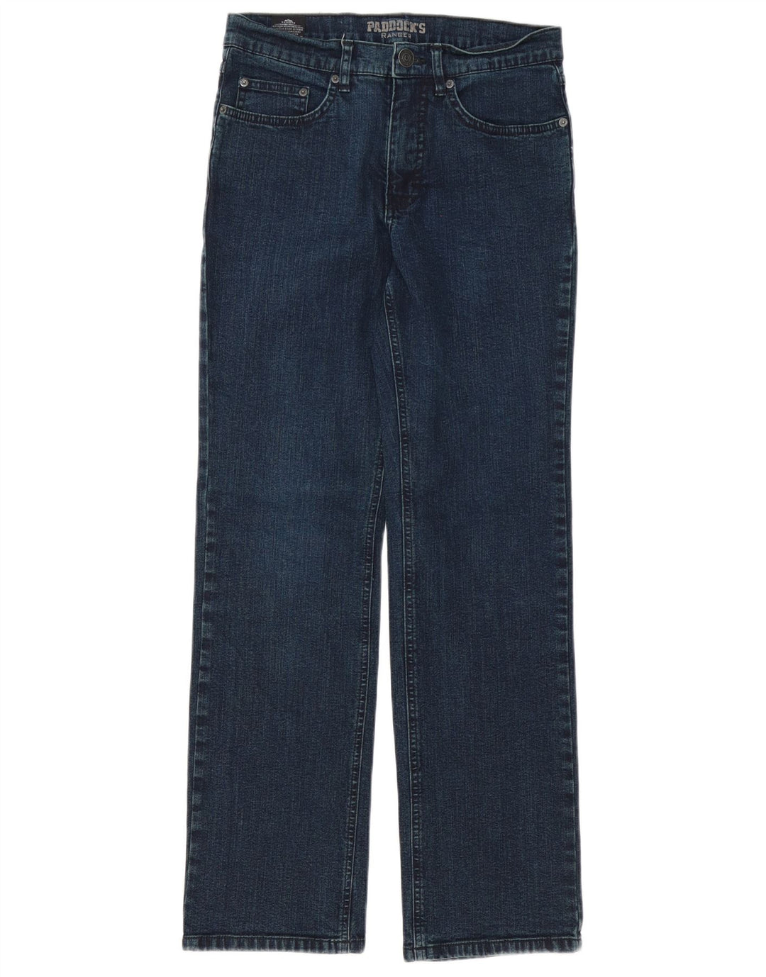 Calça jeans reta feminina Paddock W32 L32 algodão azul