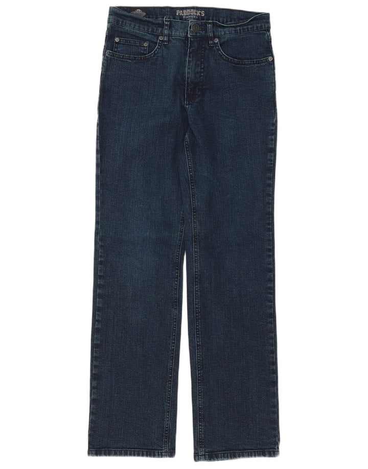 Calça jeans reta feminina Paddock W32 L32 algodão azul