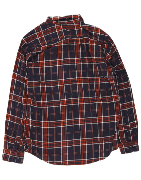 Camisa masculina de flanela Jack & Jones XL azul marinho xadrez algodão