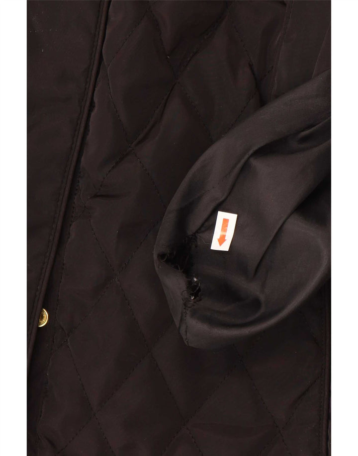 Casaco corta-vento acolchoado feminino Michael Kors Reino Unido 16 grande poliéster preto