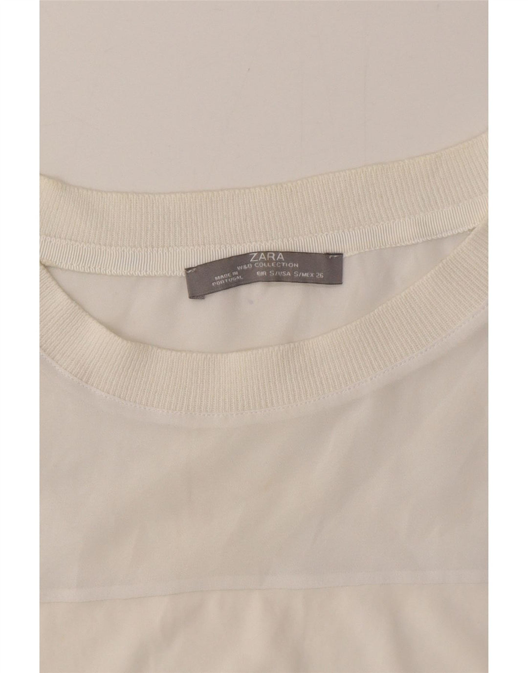 Zara moletom feminino jumper UK 10 pequeno branco