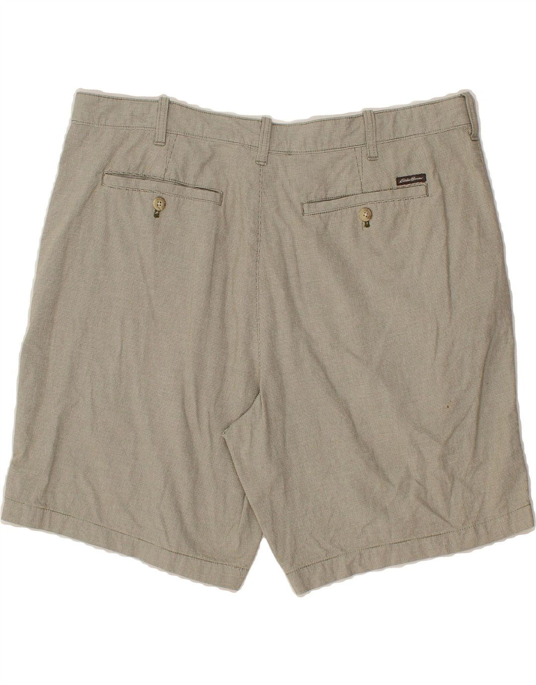 EDDIE BAUER Mens Chino Shorts W40 XL Beige Check Cotton Vintage Eddie Bauer and Second-Hand Eddie Bauer from Messina Hembry 