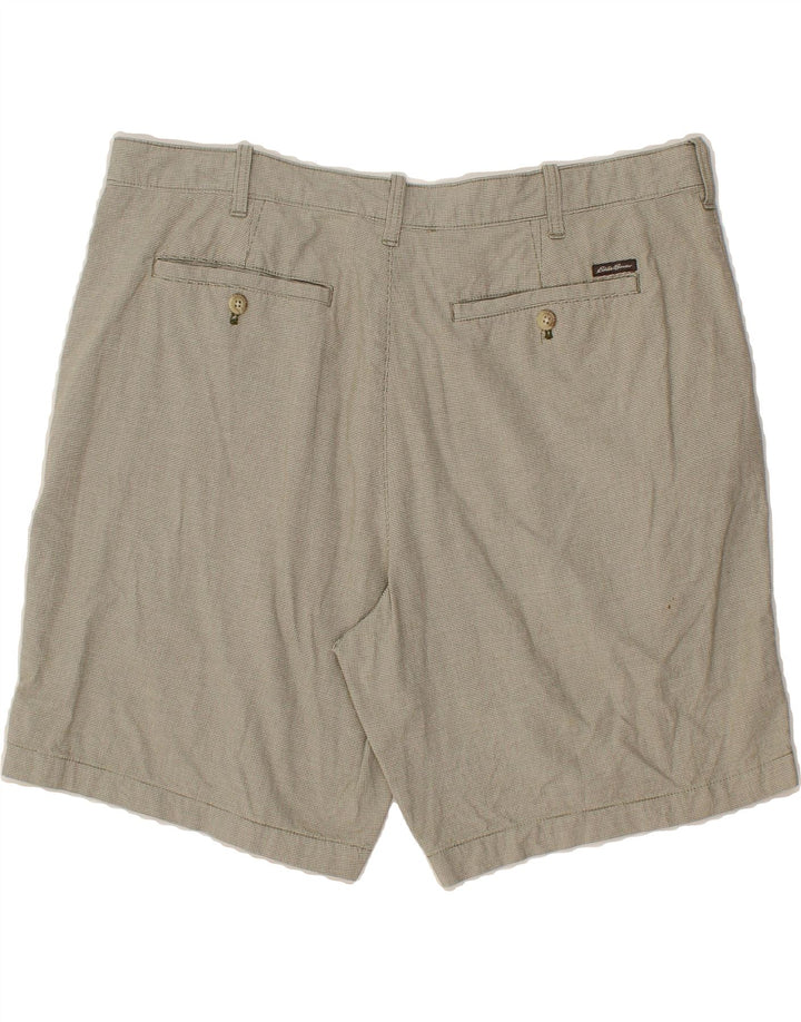 EDDIE BAUER Mens Chino Shorts W40 XL Beige Check Cotton Vintage Eddie Bauer and Second-Hand Eddie Bauer from Messina Hembry 
