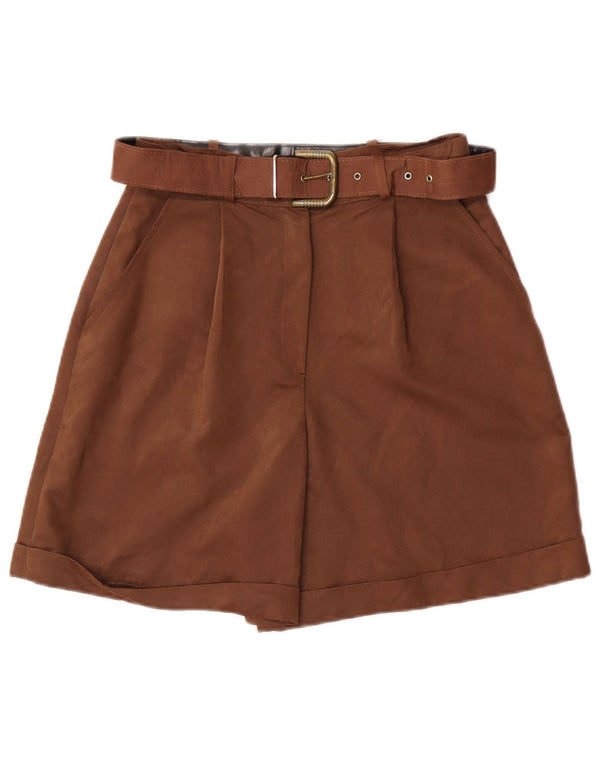Shorts Chino feminino vintage de cintura alta com fixação IT 44 médio W26 marrom