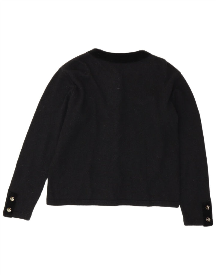 Suéter cardigã feminino Fausta UK 14 médio preto