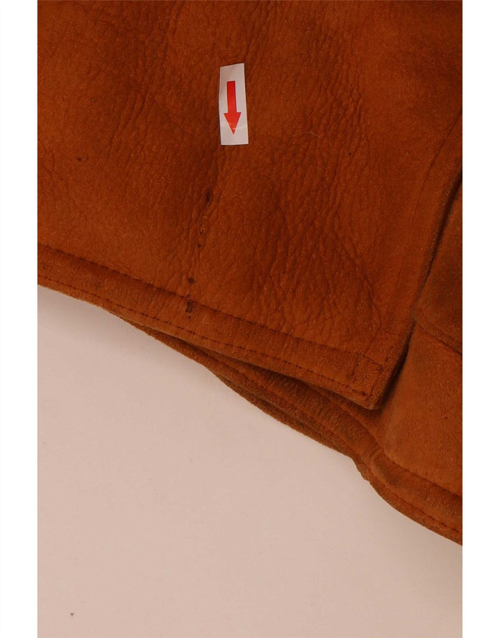 Sobretudo feminino vintage oversized shearling UK 16 grande bege