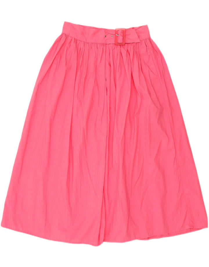 Saia feminina Benetton A-Line IT 44 médio W28 algodão rosa