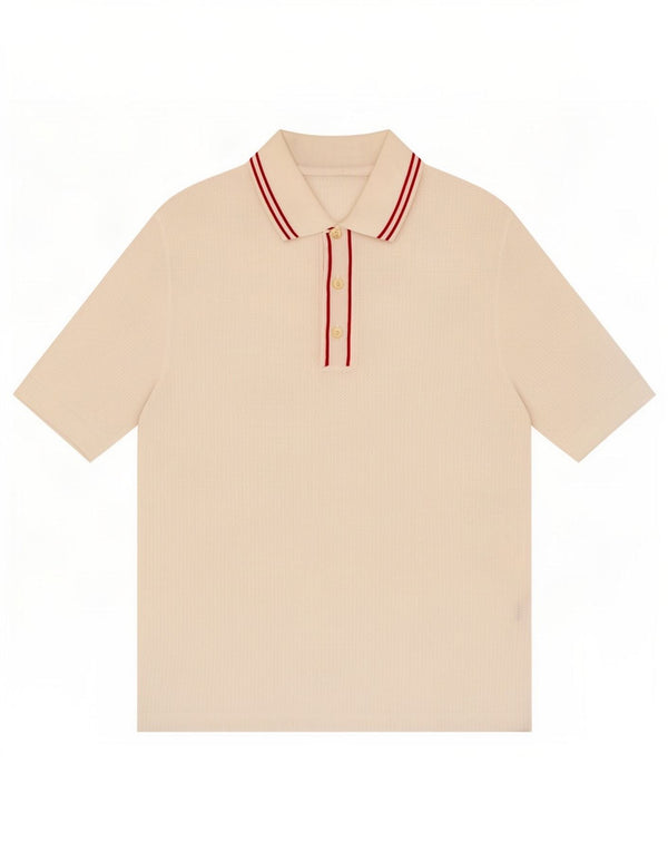 Camisa polo masculina vintage transparente pequena branca