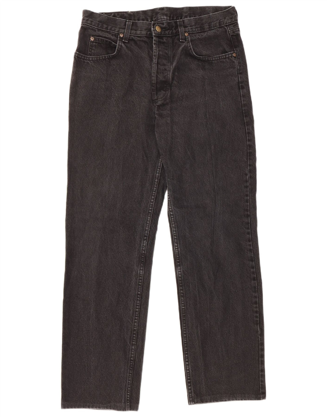 Lee Mens Chicago Straight Jeans W34 L29 Algodão Preto