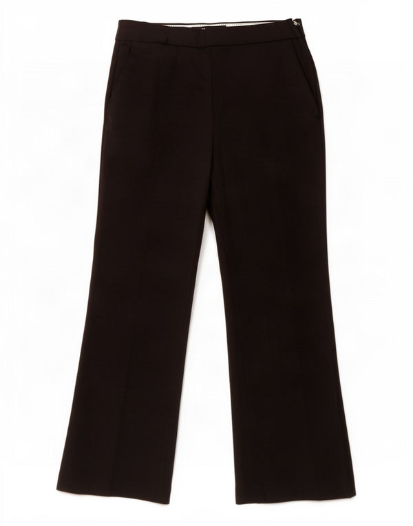 Zara Womens Bootcut Casual Trousers EU 36 XS W26 L25 Black Cotton