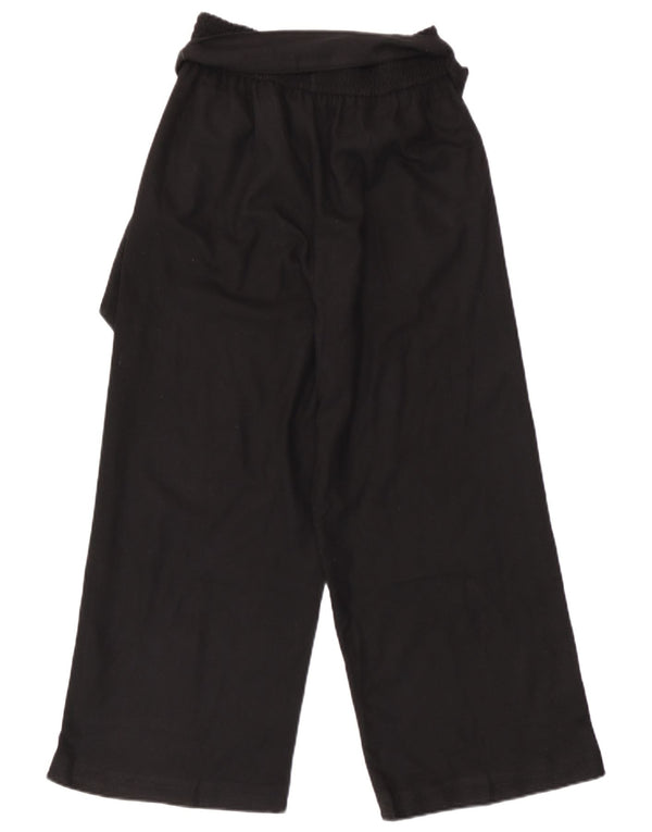 Calça feminina Zara cintura alta com perna larga XS W24 L23 preta