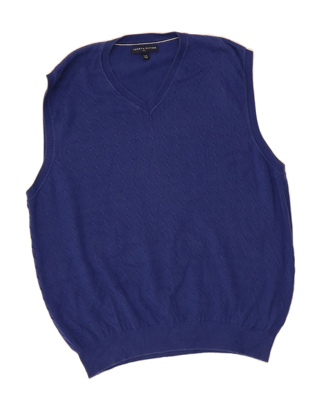 TOMMY HILFIGER Mens Vest Tank Top XL Blue Cotton Vintage Tommy Hilfiger and Second-Hand Tommy Hilfiger from Messina Hembry 