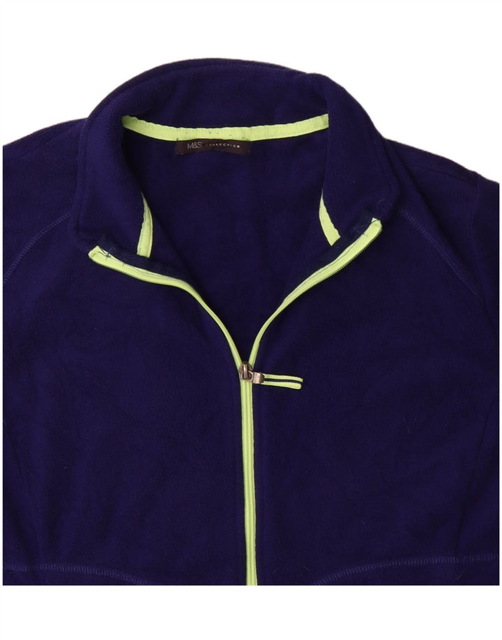 Jaqueta de lã feminina Marks & Spencer UK 20 2XL poliéster roxo