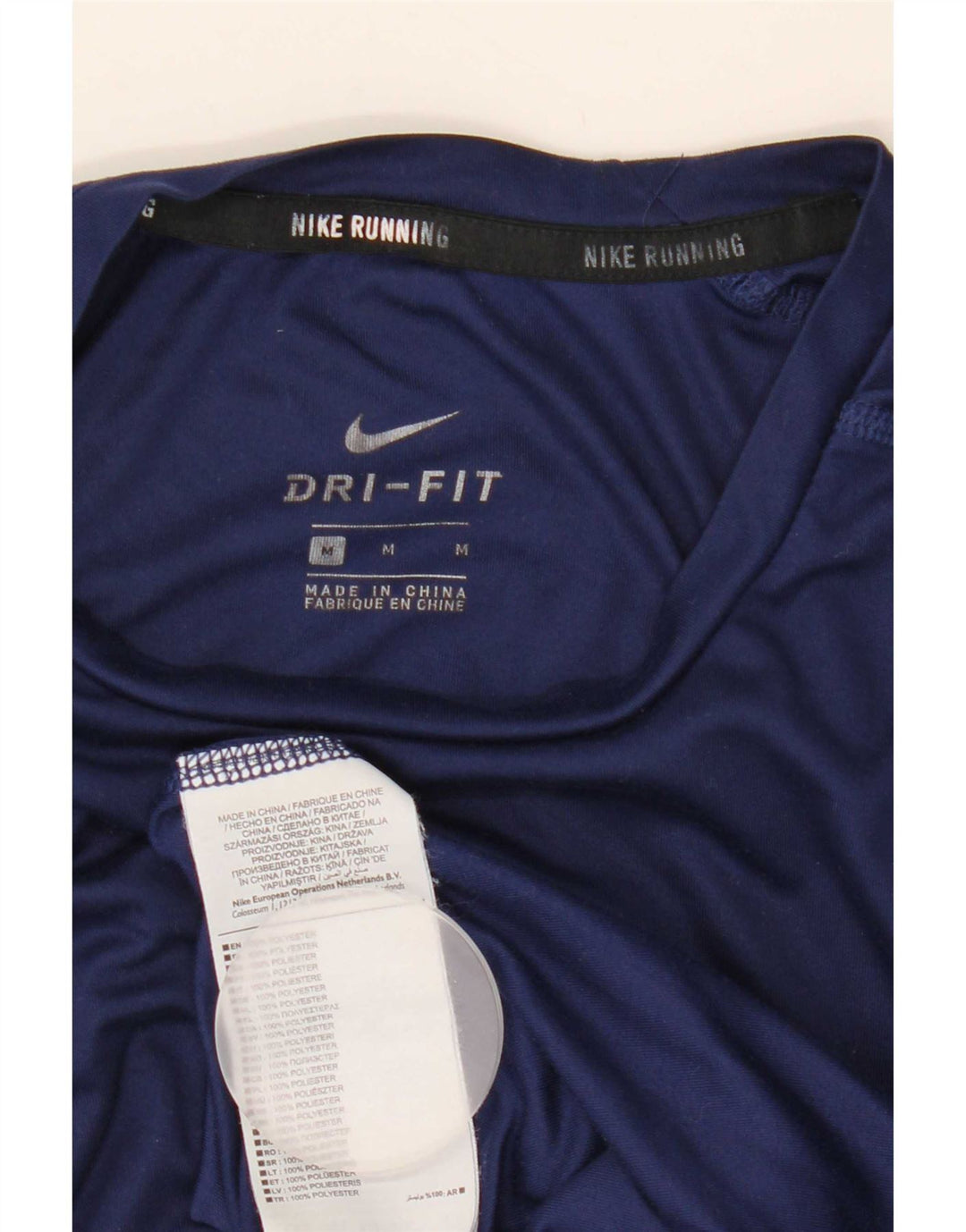 Nike Mens Dri Fit Top Manga Longa Médio Azul Marinho Poliéster