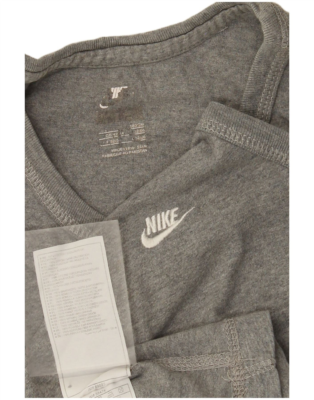 Colete Nike Masculino Top UK 42/44 Grande Algodão Cinza