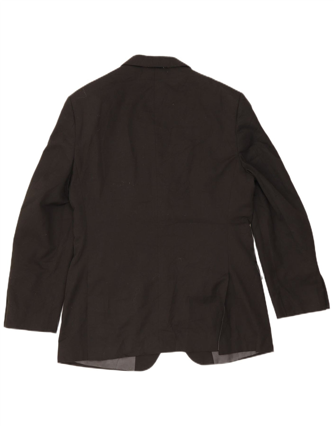 Jaqueta blazer masculina de 2 botões Marks & Spencer Reino Unido 40 poliéster preto médio