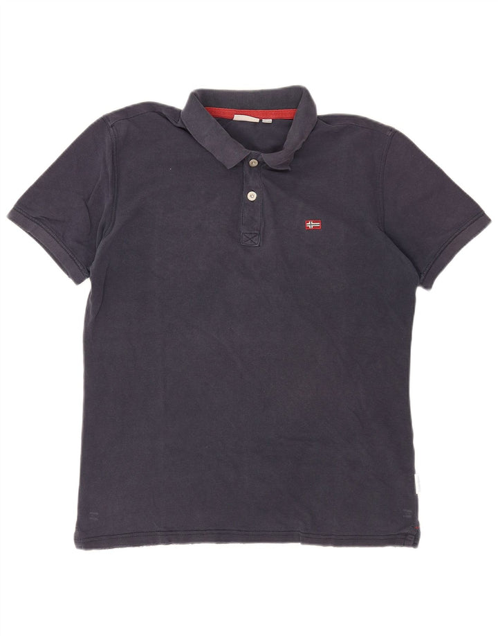 Camisa polo masculina Napapijri grande azul marinho
