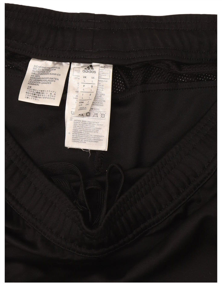 Calça de treino masculina Adidas grande poliéster preto