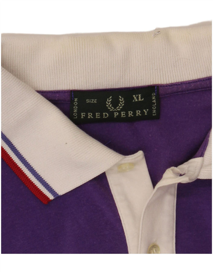 Camisa pólo masculina FRED PERRY XL algodão roxo
