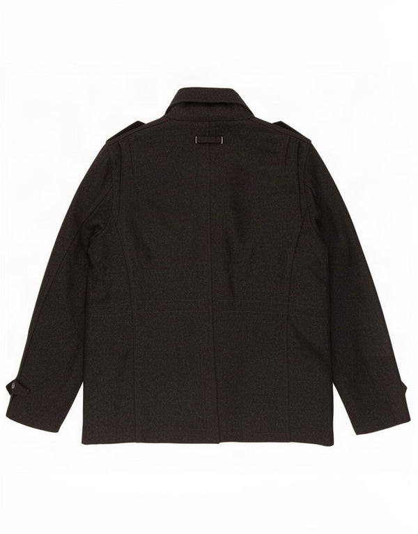 Via Cortesa Mens Utility Jacket UK 42 XL Lã Cinza