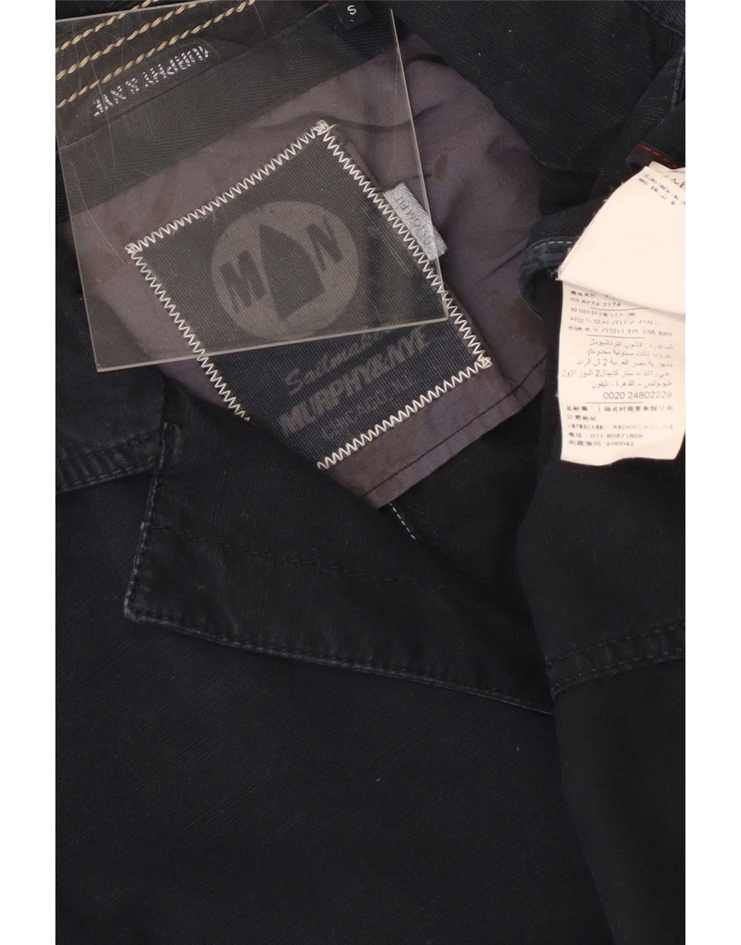 Jaqueta blazer masculina Murphy & Nye com 3 botões Reino Unido 36 algodão azul marinho pequeno