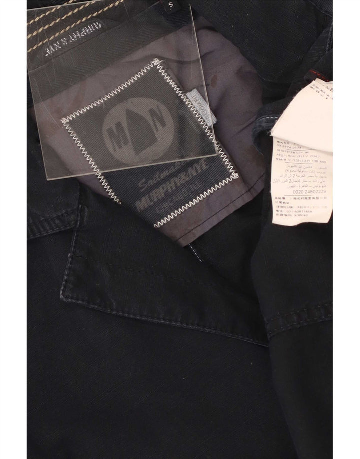 Jaqueta blazer masculina Murphy & Nye com 3 botões Reino Unido 36 algodão azul marinho pequeno