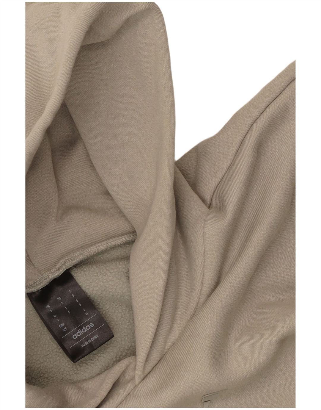 Adidas masculino gráfico oversized moletom com capuz pequeno bege