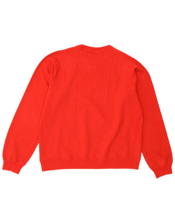 Champion feminino gráfico moletom jumper UK 14 médio algodão vermelho