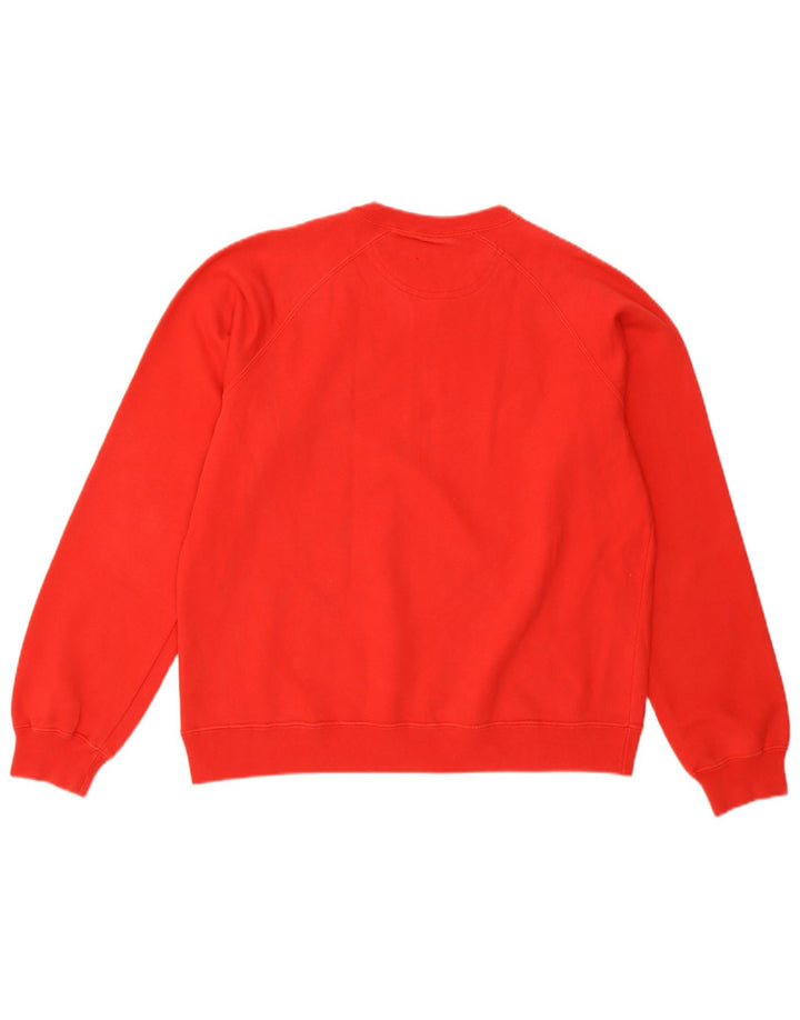 Champion feminino gráfico moletom jumper UK 14 médio algodão vermelho