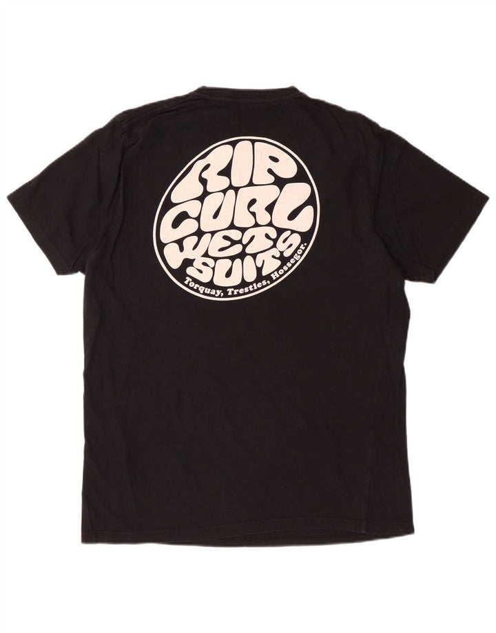 Camiseta masculina Rip Curl com ajuste padrão gráfico top médio preto