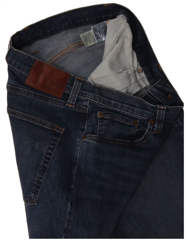 Calça jeans reta masculina L.L.BEAN W33 L30 algodão azul