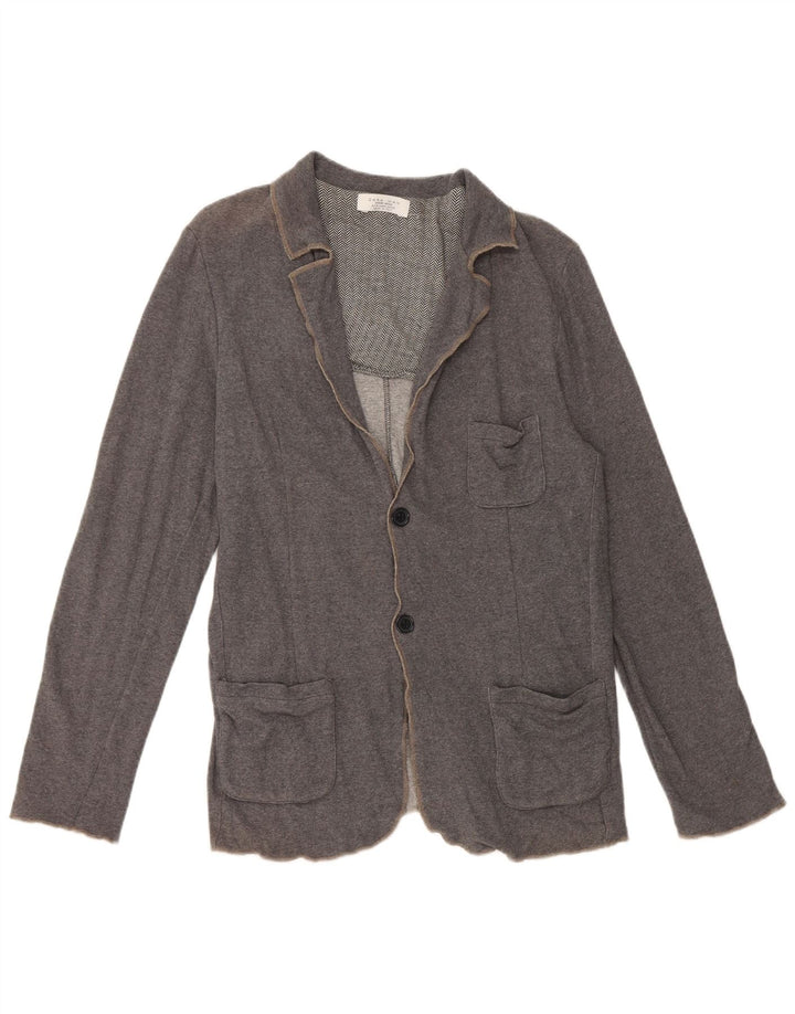 Suéter cardigã masculino ZARA XL cinza viscose