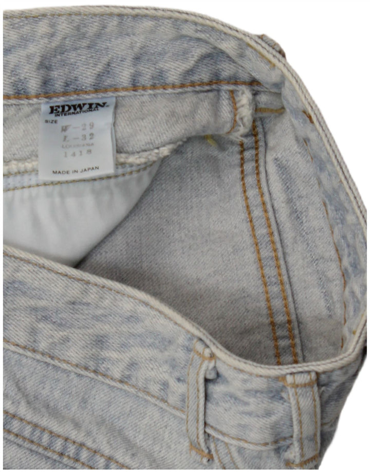 EDWIN Calça jeans feminina cônica W29 L32 algodão azul